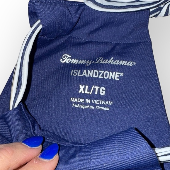 NWT TOMMY BAHAMA Aubrey Playa Del Ray Island Zone Halter Dress XL - Island Navy - Picture 7 of 13
